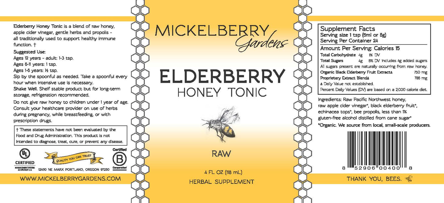 Elderberry Honey Tonic