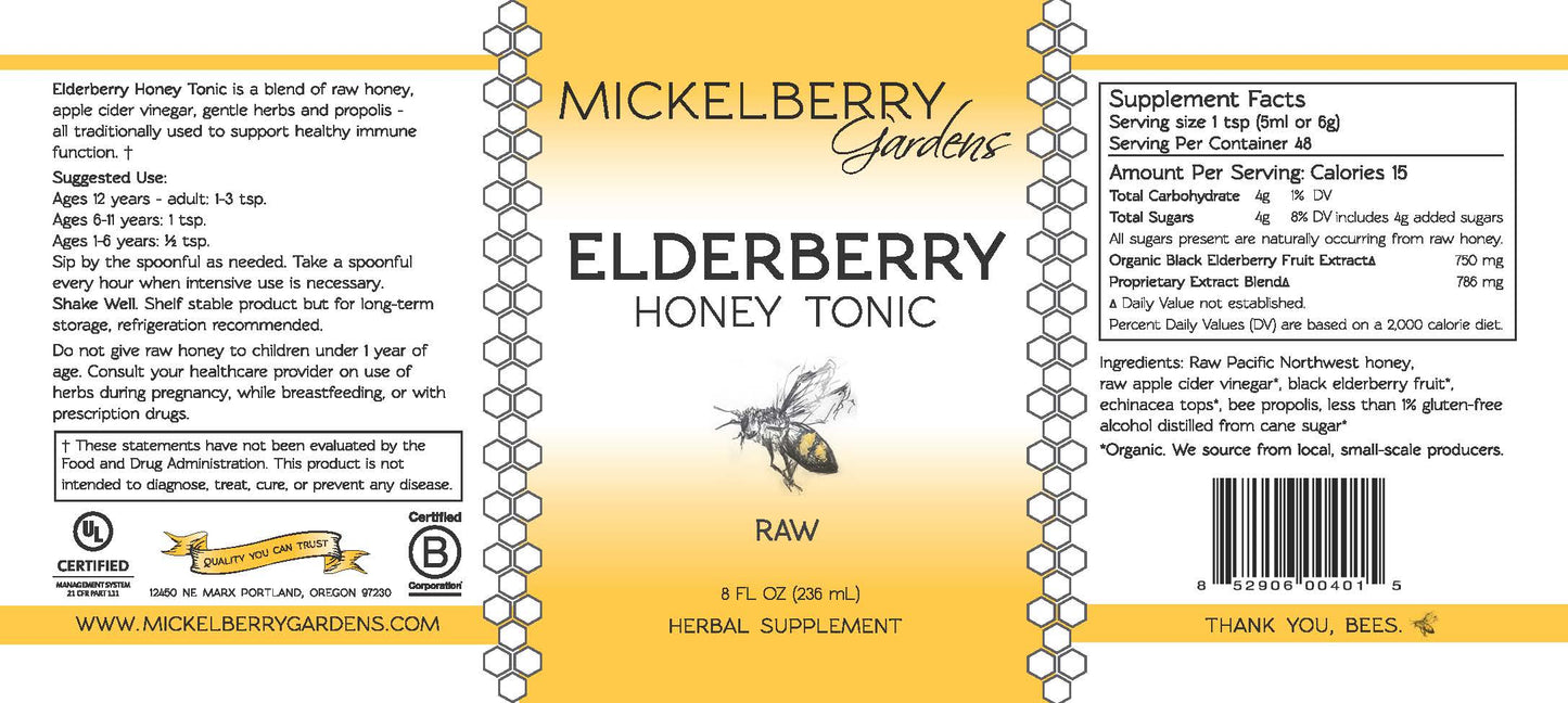 Elderberry Honey Tonic