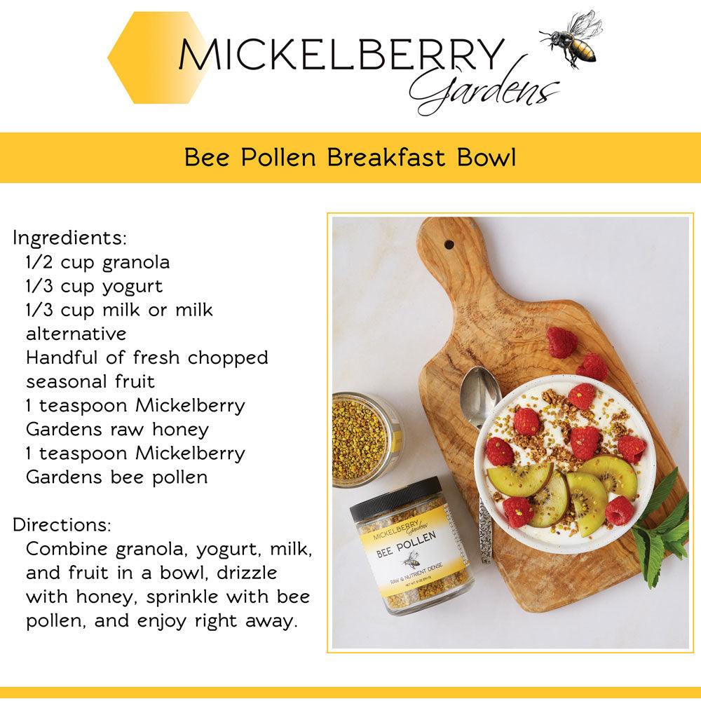 Bee pollen used as a topping on salads and breakfast bowls
