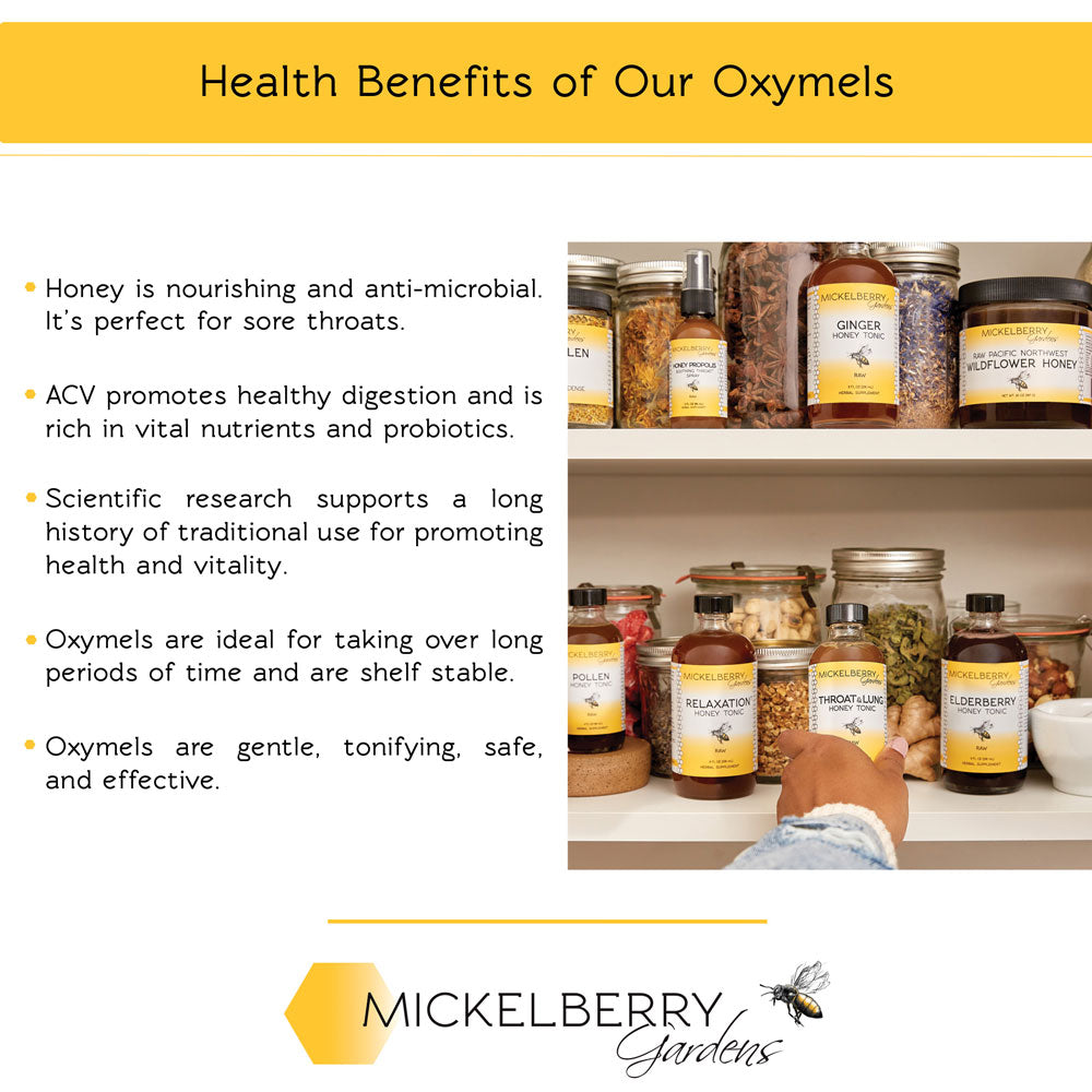 Daily seasonal wellness routine with local bee pollen oxymel