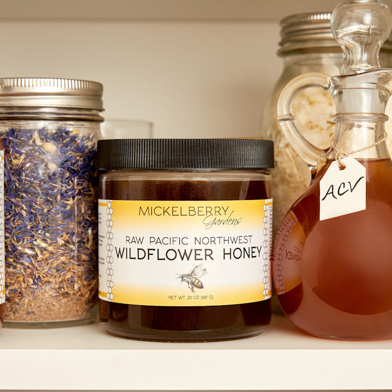 Mickelberry Gardens Raw Wildflower Honey 20oz Natural Medicine Cabinet