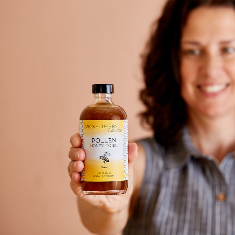 Mickelberry-Gardens-Pollen-Honey-Tonic-8oz-Model-Hold-Sq